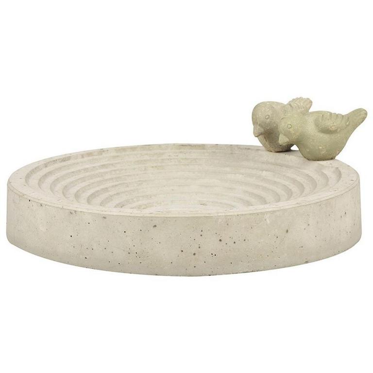 ESSCHERT CEMENT BIRD BATH