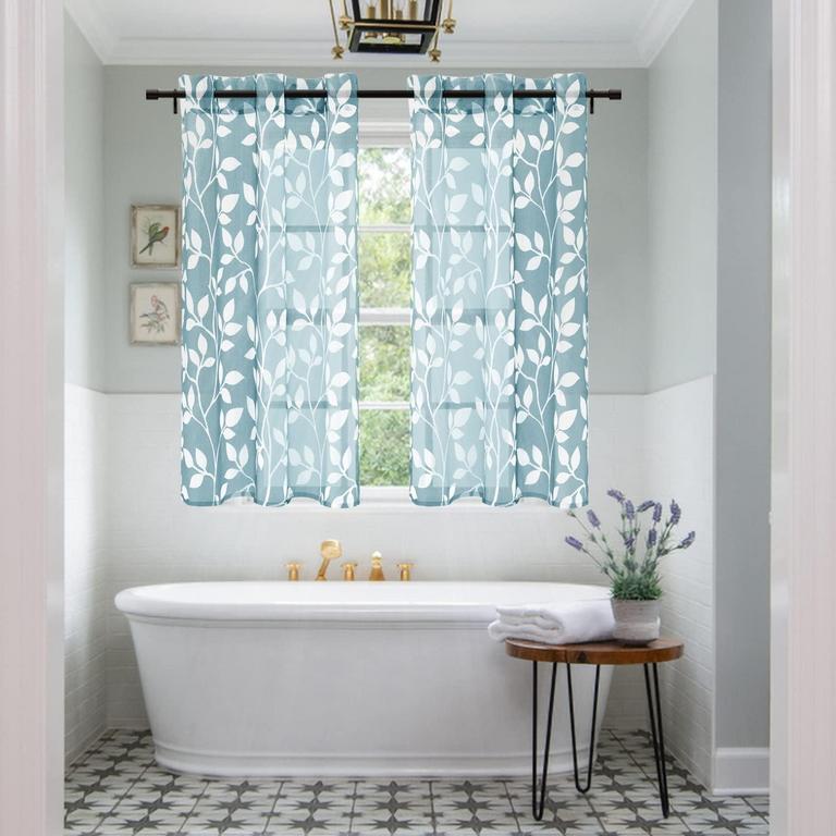 XTMYI VINTAGE BLUE CURTAINS