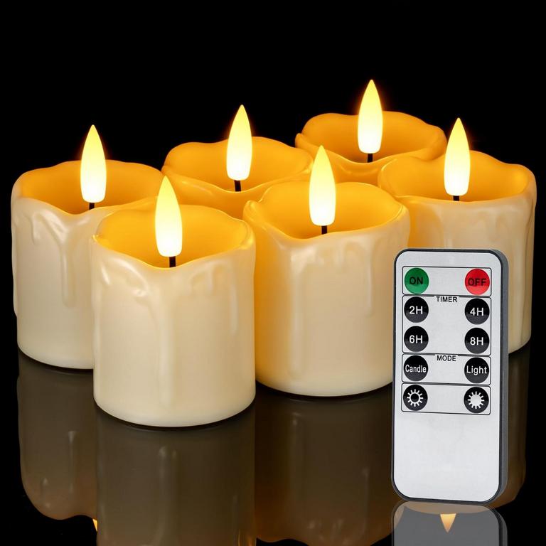 HOMEMORY FLAMELESS CANDLES 6PK