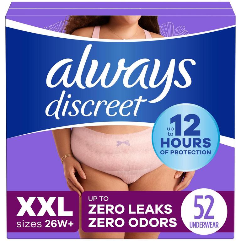 ALWAYS DISCREET UNDERWEAR XXL 52CT