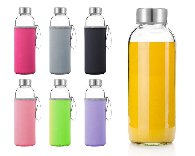 GLASS WATER BOTTLES 10PK