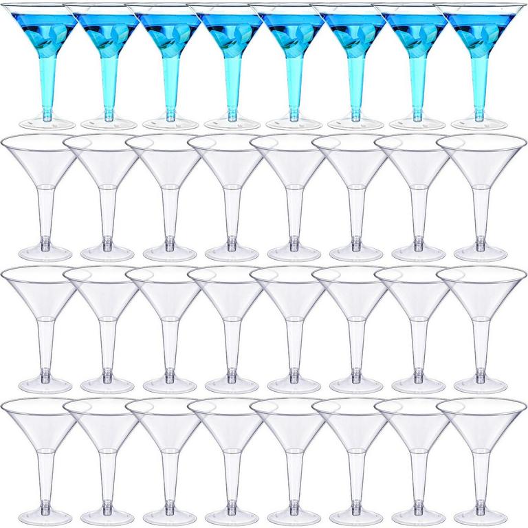 8 OZ PLASTIC MARTINI GLASSES