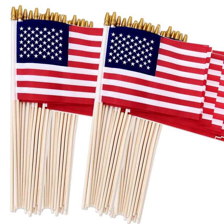 100PK MINI AMERICAN FLAGS