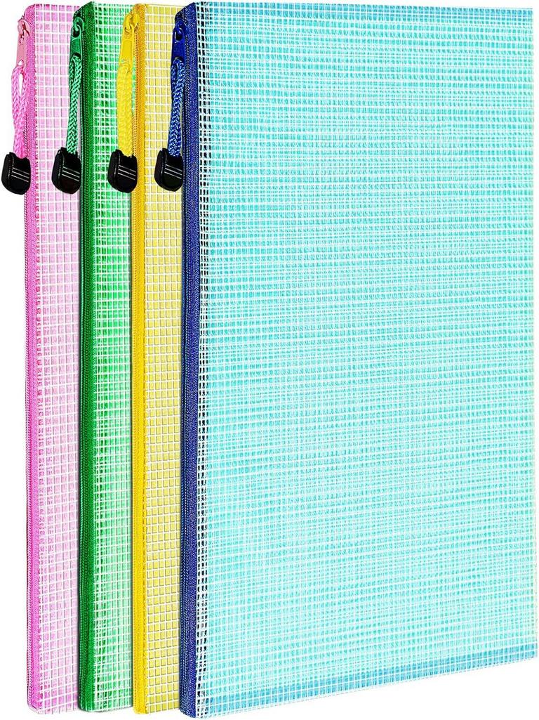 6 PACK MESH ZIPPER POUCHES