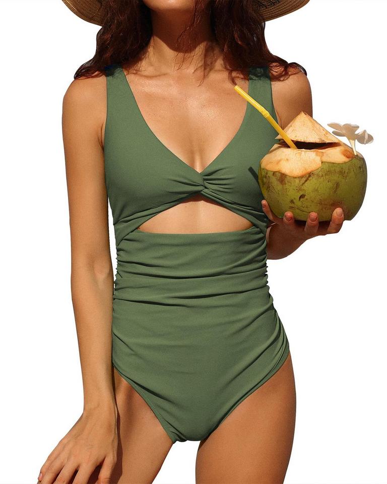 S CHARMO VNECK SWIMSUIT