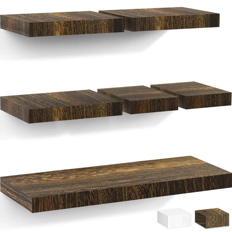 RUSTIC WOOD WALL SHELVES