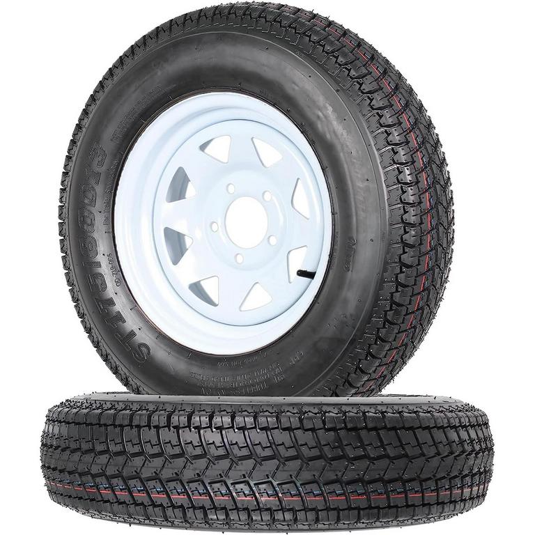 TRAILER TIRES W/ RIMS 2PK