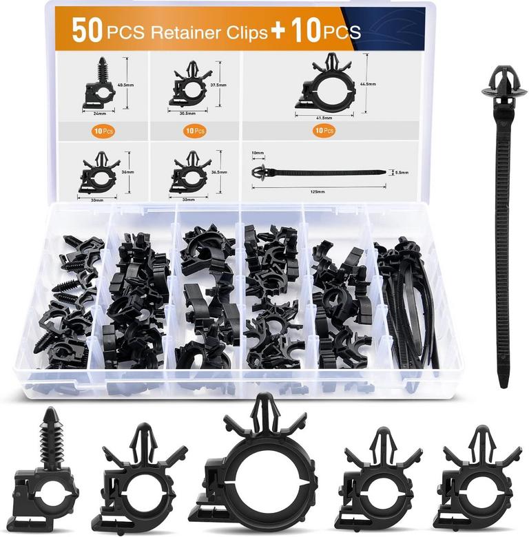 GOOACC 60PCS WIRE LOOM CLIPS