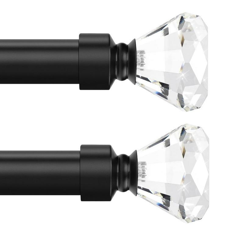 KNOBELITE 48-86IN CURTAIN RODS 2PK