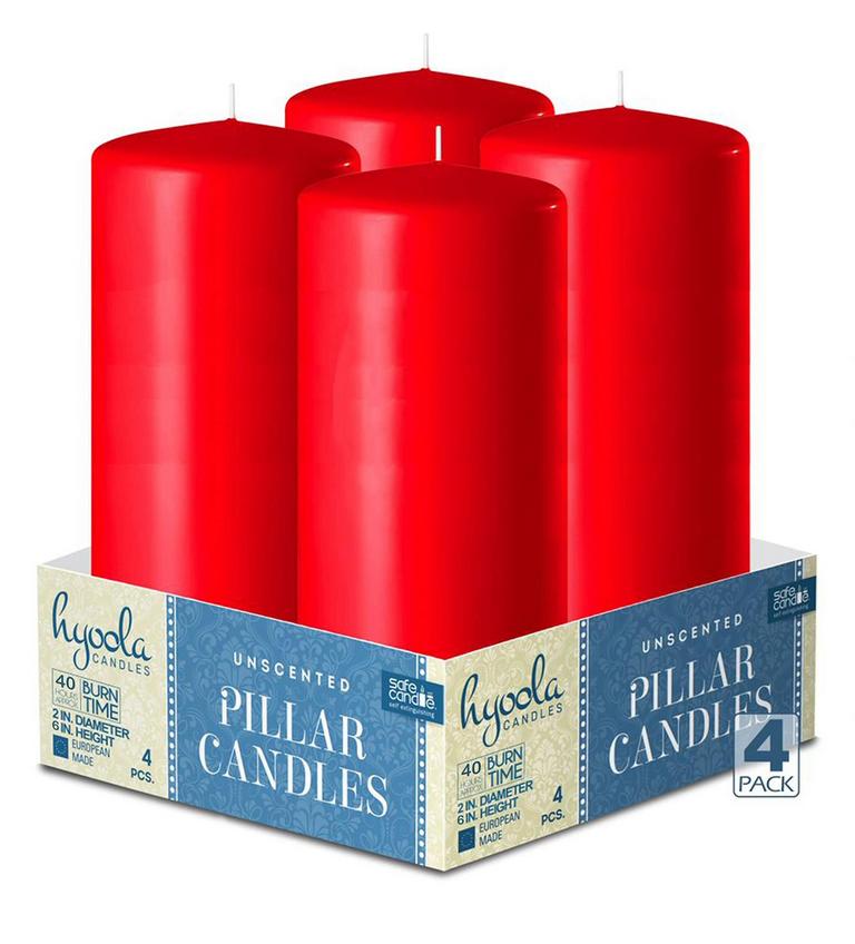 HYOOLA RED PILLAR CANDLES