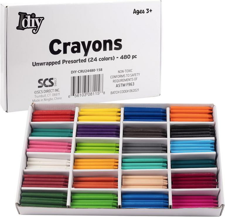 480 UNWRAPPED BULK CRAYONS
