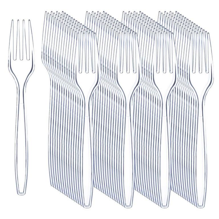 LIACERE 360PCS CLEAR PLASTIC FORKS