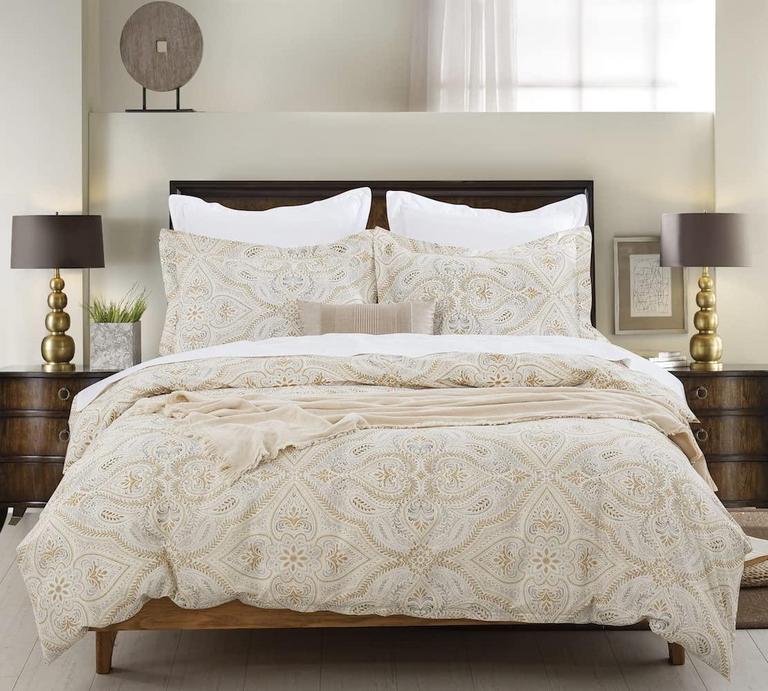 KING GOLD GRAY DUVET SET 3PC