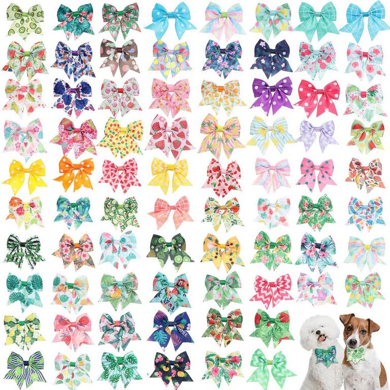 80 PCS DOG BOW TIES