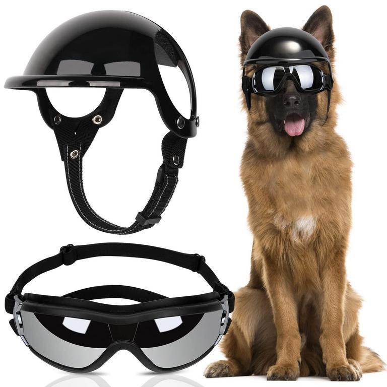 BLACK DOG HELMET & GOGGLES L