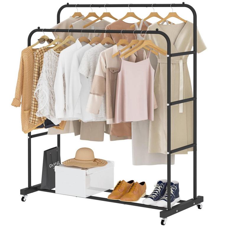 DOUBLE ROD CLOTHING RACK
