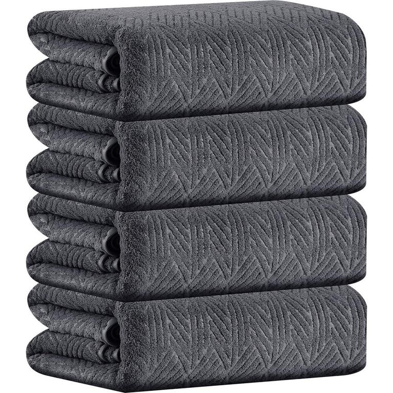 CHINO DARK GREY BATH TOWELS 4PK