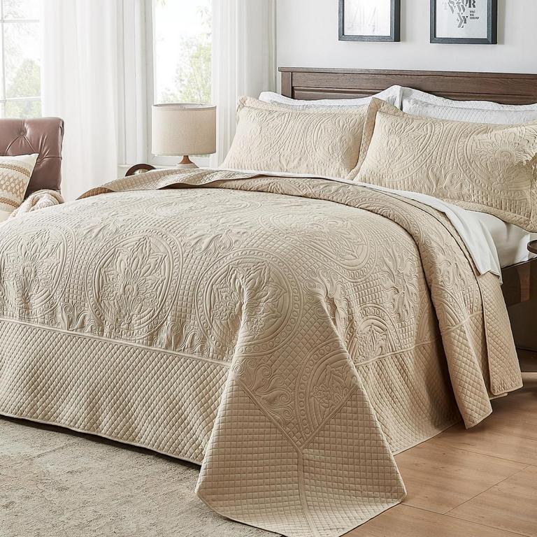 QUCOVER KING BEDSPREAD SET 3PC
