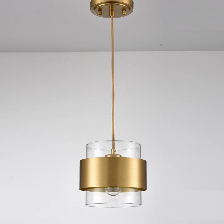 CLAXY 7IN BRASS PENDANT LIGHT