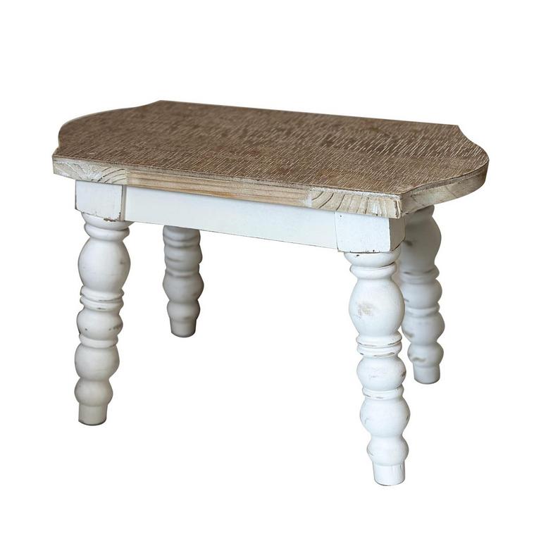 WOODEN BATHROOM STOOL