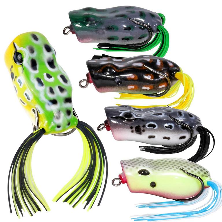 RUNCL TOPWATER FROG LURES 5PK