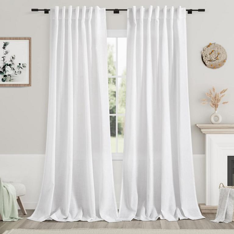 WHITE LINEN CURTAINS