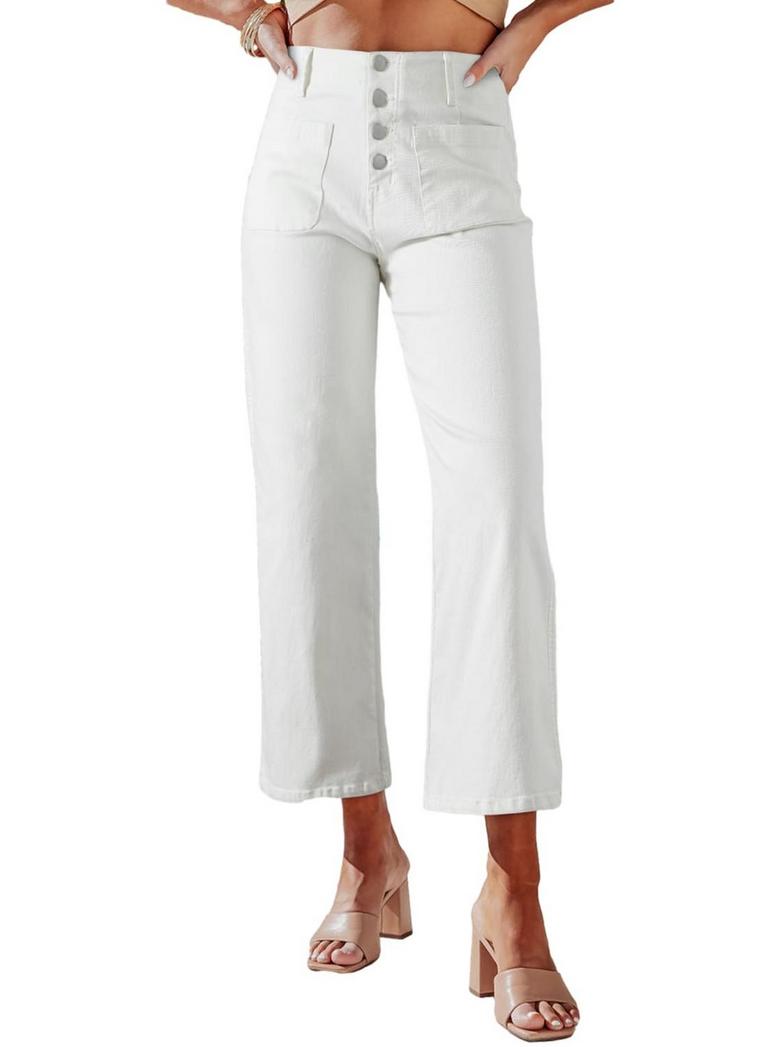 SIDEFEEL WOMENS WIDE LEG JEANS SZ 8
