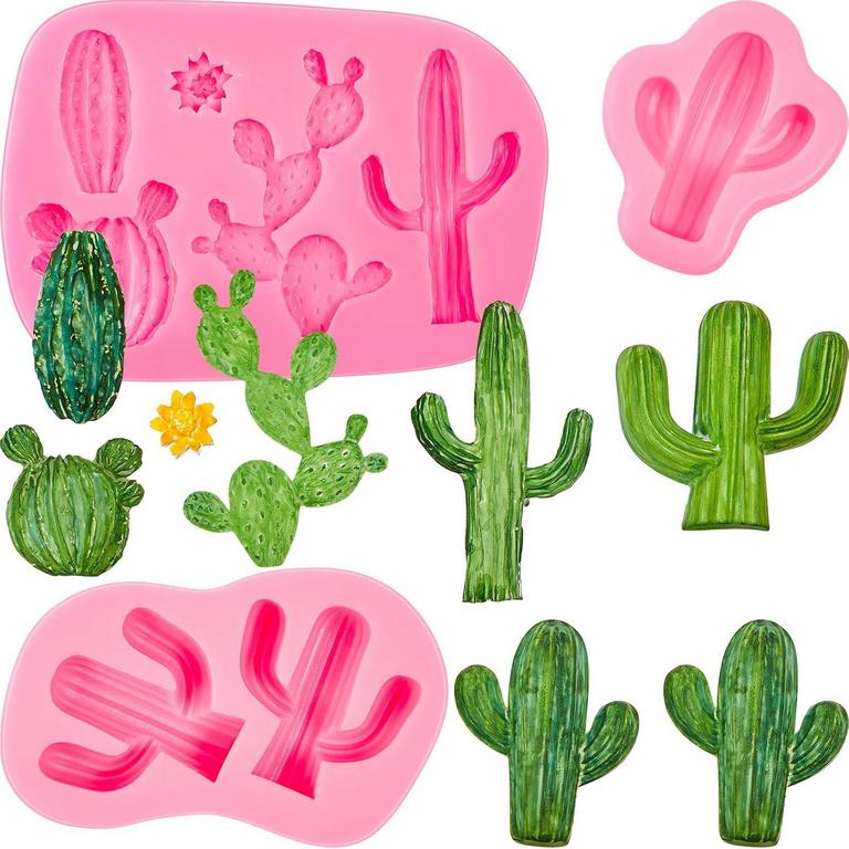 3 PIECE CACTUS SILICONE MOLDS