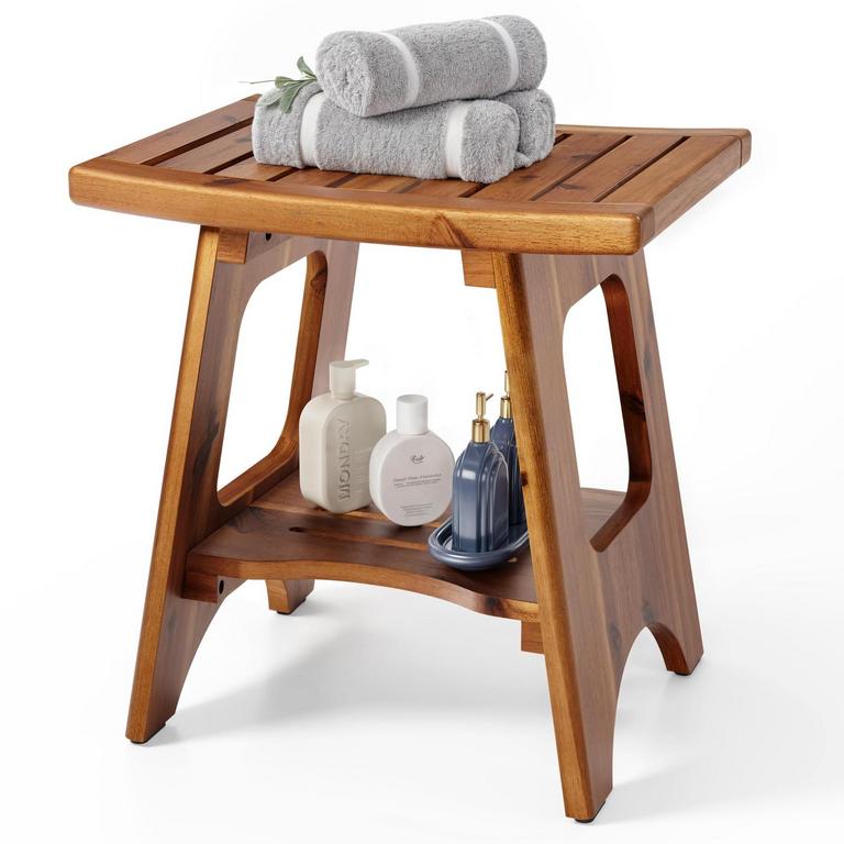 TINAMO 18IN ACACIA SHOWER BENCH