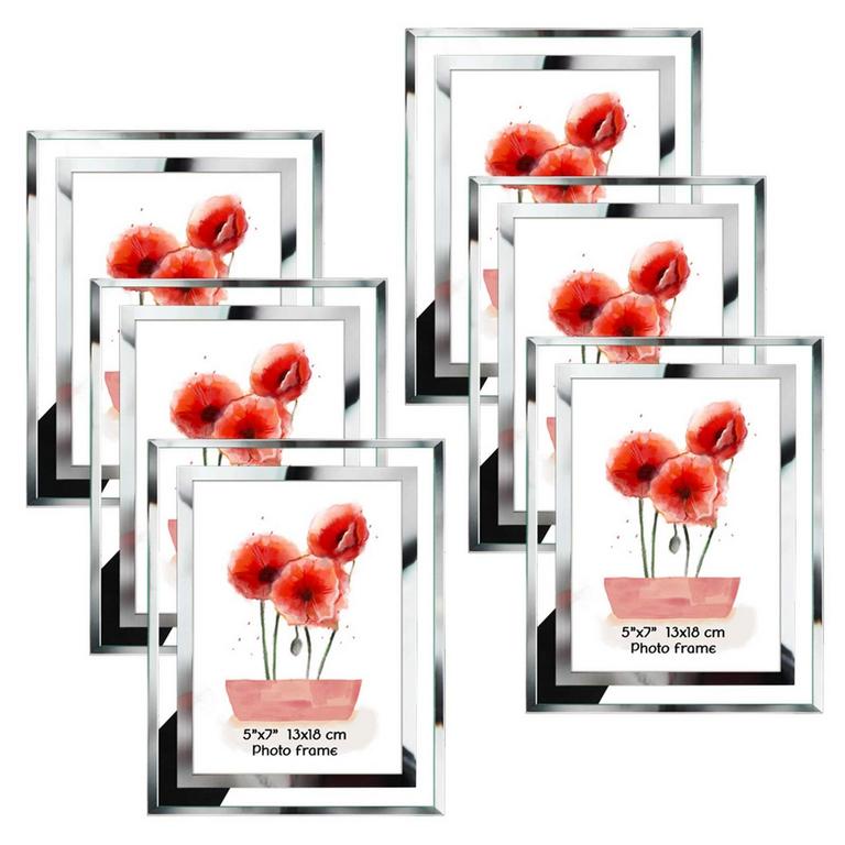 5X7IN GLASS PICTURE FRAMES 6PK