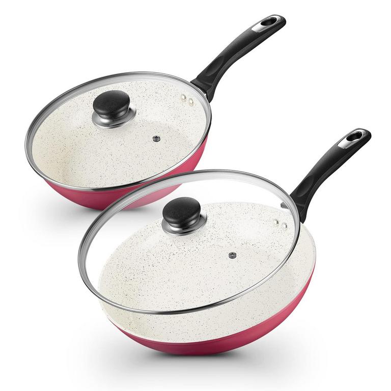 PINK NONSTICK PAN SET
