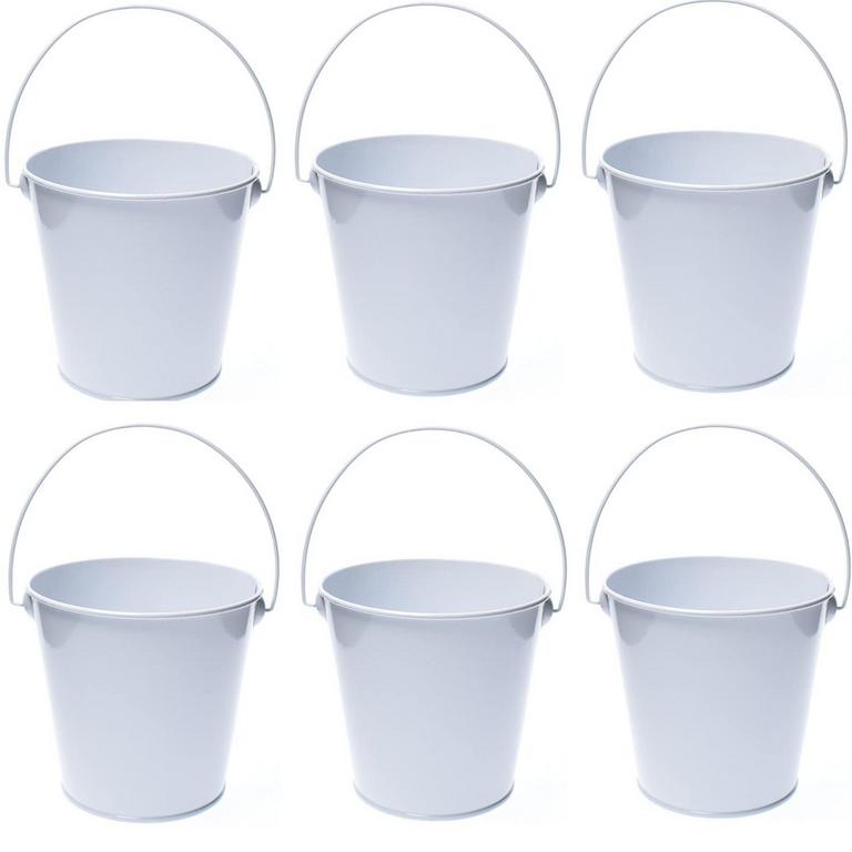 SMALL METAL BUCKETS 6PK