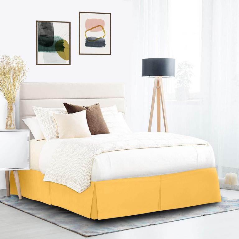 NESTL YELLOW BED SKIRT QUEEN