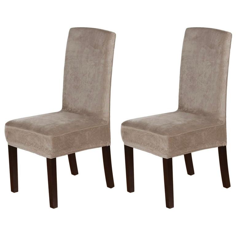 2PK VELVET CHAIR COVERS