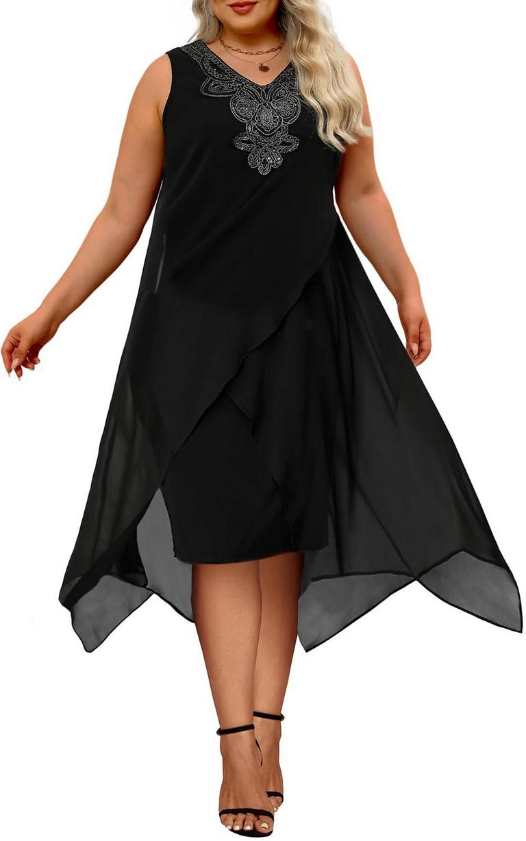OCSTRADE XXL CHIFFON DRESS