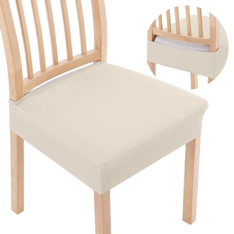 SMIRY 6PC CHAIR COVERS BEIGE