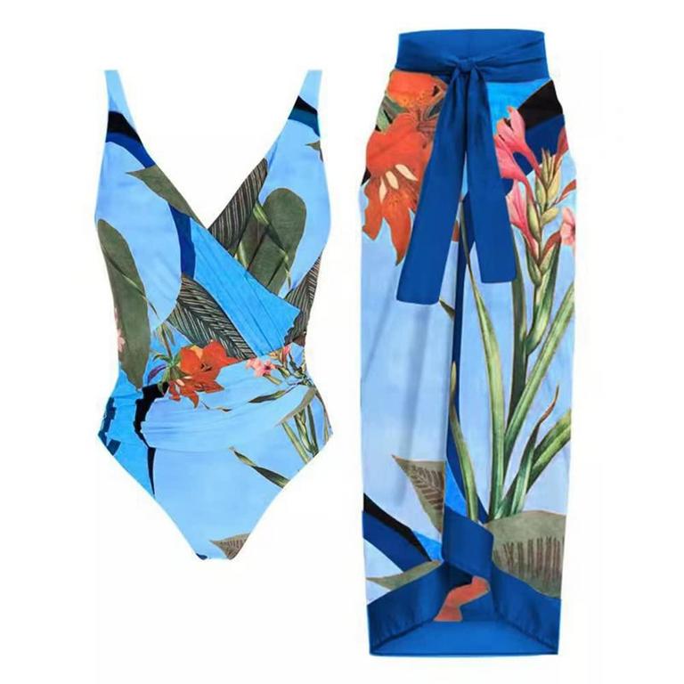 FLORAL SWIMSUIT WOMENS L