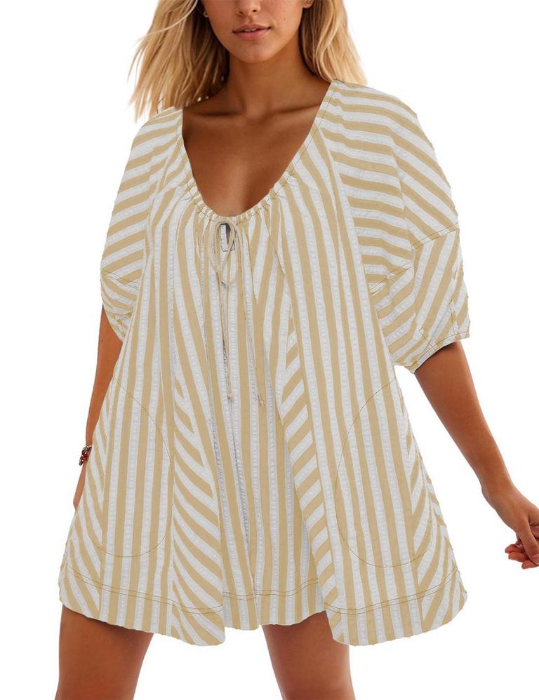 M IRREGULAR STRIPED ROMPER