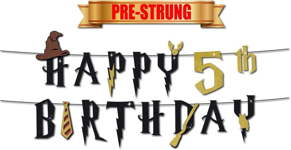WIZARD 5TH BIRTHDAY BANNER