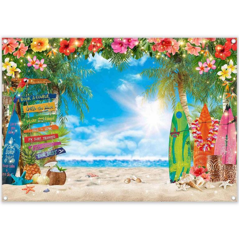 HAWAIIAN BEACH BACKDROP