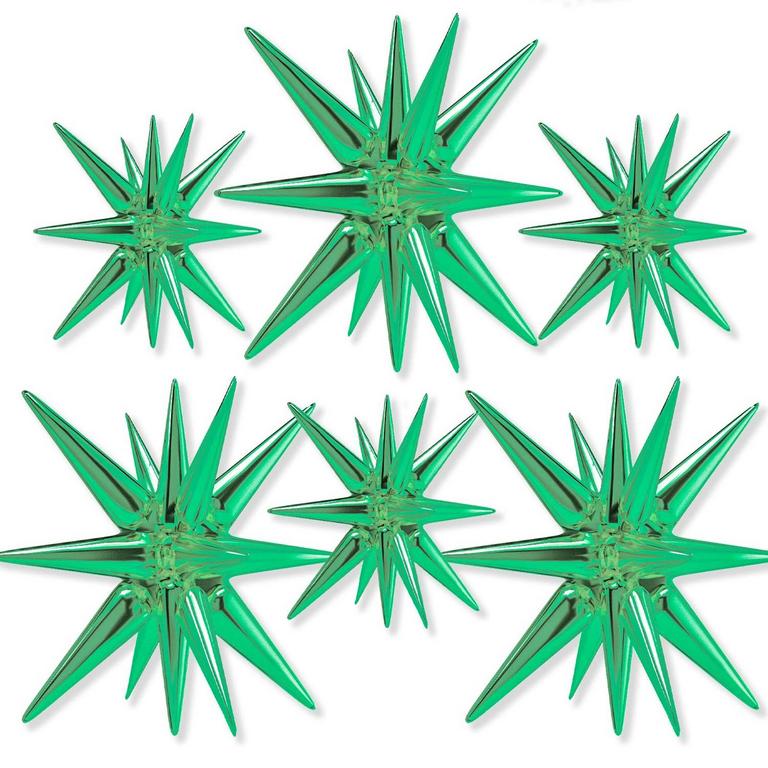 PARTYWOO GREEN STAR BALLOONS