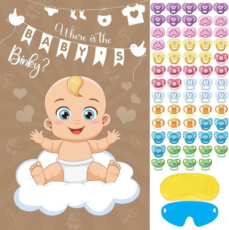 PIN THE PACIFIER ON THE BABY GAME