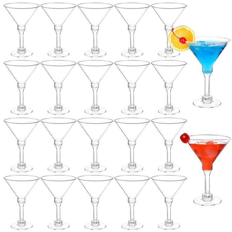 QEIRUDU PLASTIC MARTINI GLASSES 40PK 