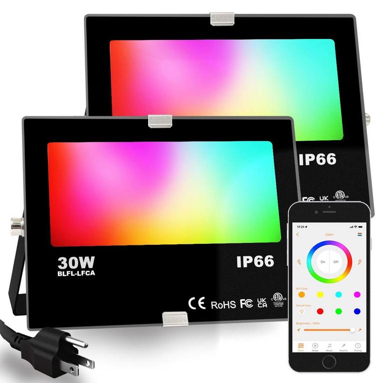 ILC 30W RGB LED FLOODLIGHT 2PK