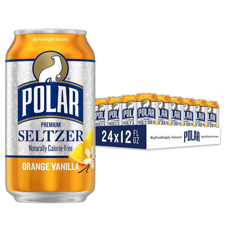 3 POLAR 8PK ORANGE SELTZERS 