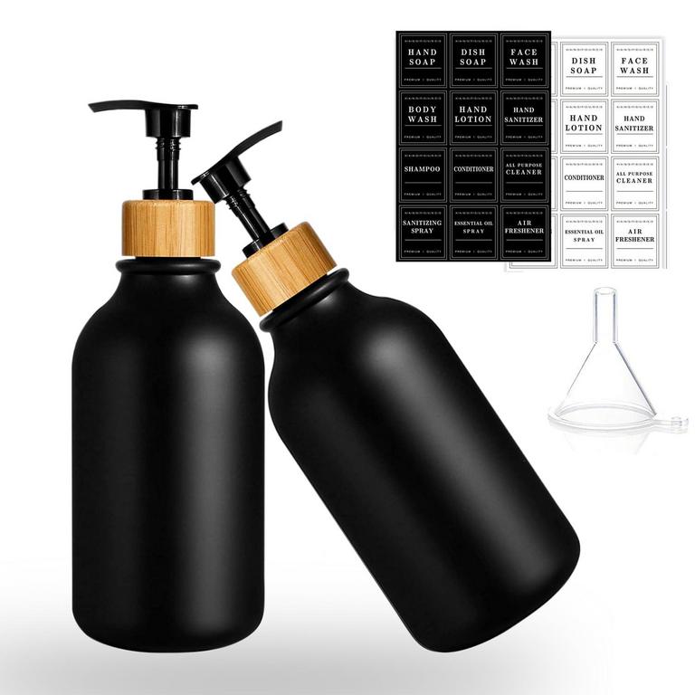 BAMBOO SOAP DISPENSERS 2PK