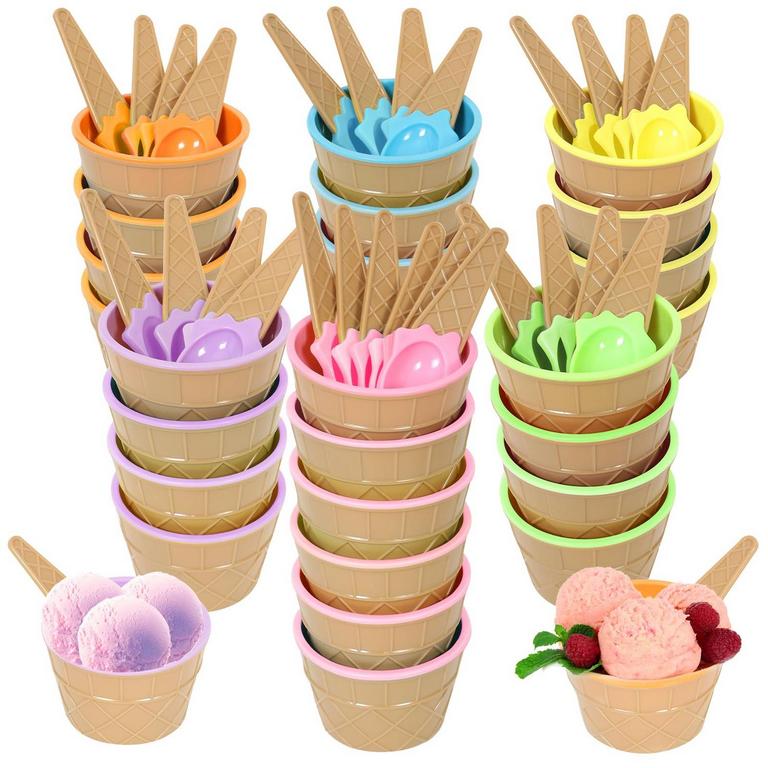 HBAUSHUN 26PK ICE CREAM BOWLS