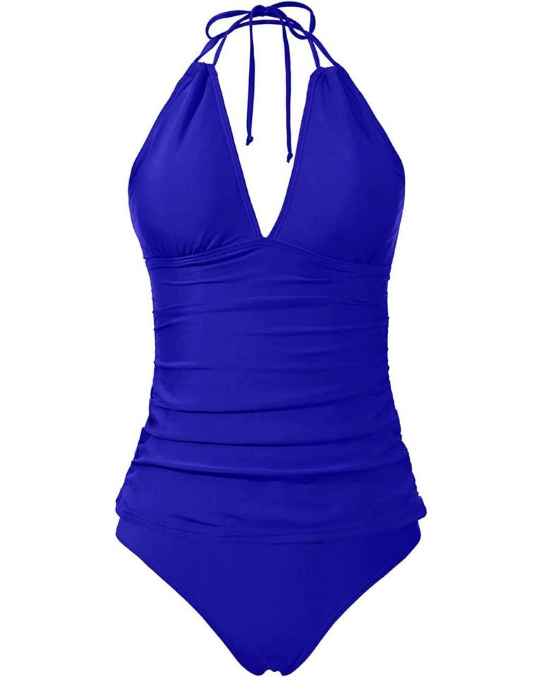 2XL YONIQUE BLUE TANKINI