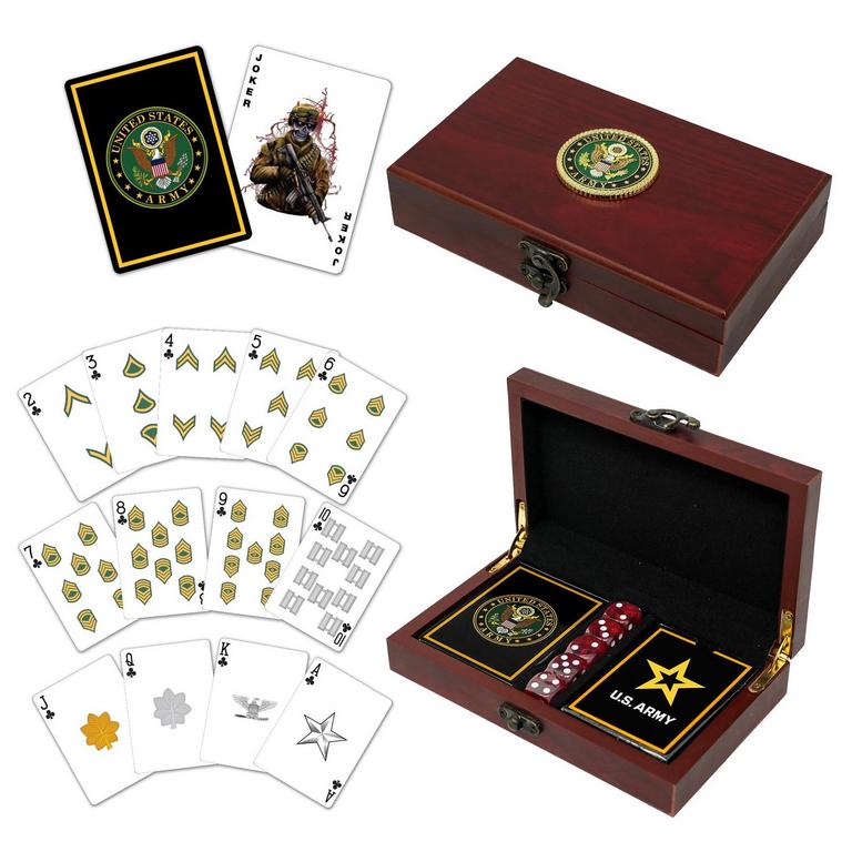 ARMY CARDS & DICE BOX