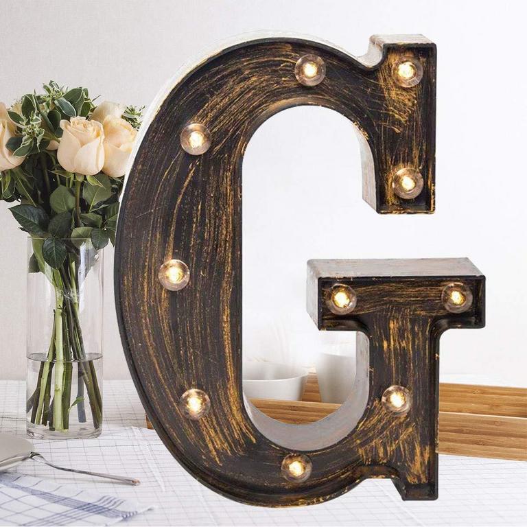 OYCBUZO 8.9X5.4IN LED MARQUEE LETTER G 